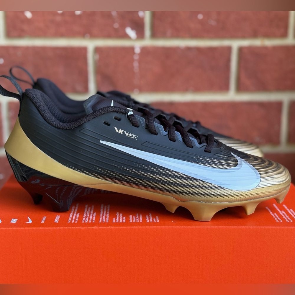 Nike Vapor Speed 3 Men’s Black Gold New Sneakers Football Cleats
